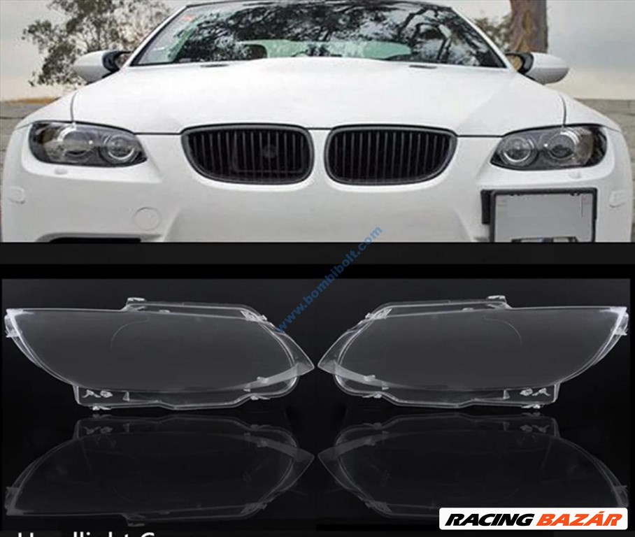 BMW E92 E93 lámpabúra, fényszóró búra 2005-2010 Pár (jobb-bal oldal) 1. kép