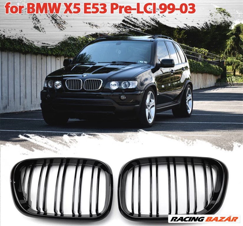 BMW E53 fényes fekete hűtőrács/vese1998-2003 1. kép