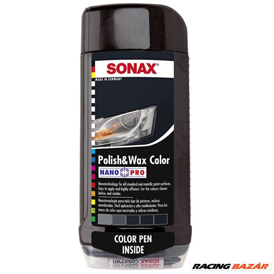 Sonax polír és wax fekete 500 ml 1. kép