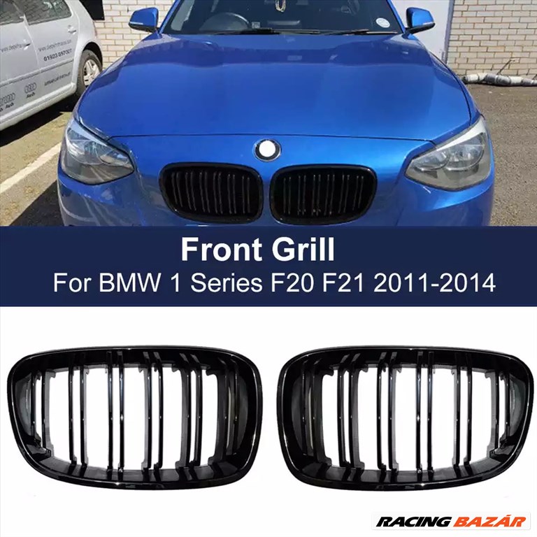 BMW F20 F21 fényes fekete hűtőrács/vese 2011-2014 1. kép
