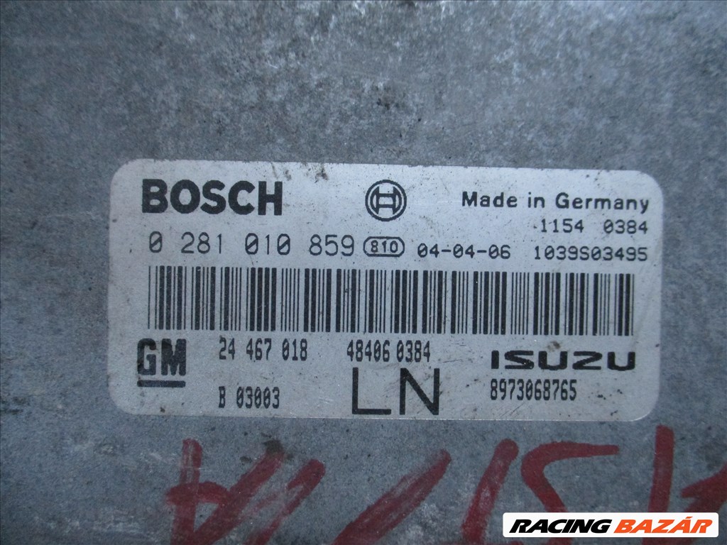 Opel Astra G 1.7 DTI motorvezérlő elektronika ISUZU 0281010859 2. kép