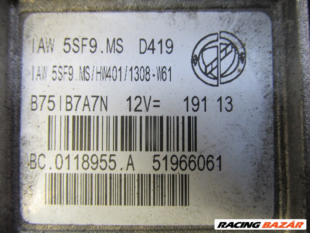 Fiat 500 1,2 benzin motorvezérlő 51966061 3. kép