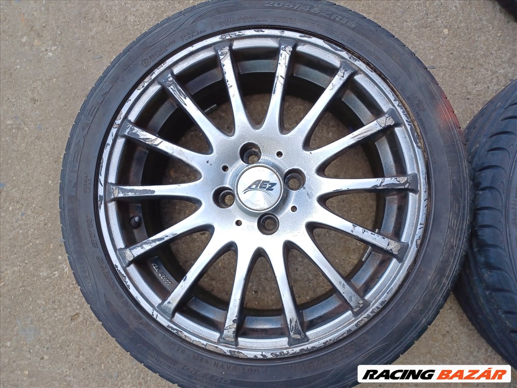 Renault Clio III 4x100 lyukosztású 16" használt Aez alufelni, rajta 205/45 használt nyári gumi 11. kép