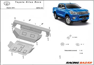 Toyota Hilux Revo, 2016 - 2021 Motor + lökhárítő + hűtővédő lemez