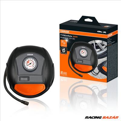 Kompresszor, autós 12V prémium analog 5,5 Bar Osram TYREinflate OTI 200