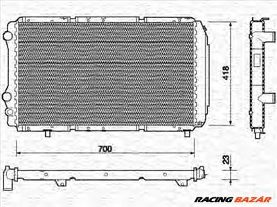 MAGNETI MARELLI 350213706000 - Vízhűtő (Hűtőradiátor) ASTON MARTIN CHEVROLET CITROËN DAIHATSU FIAT F