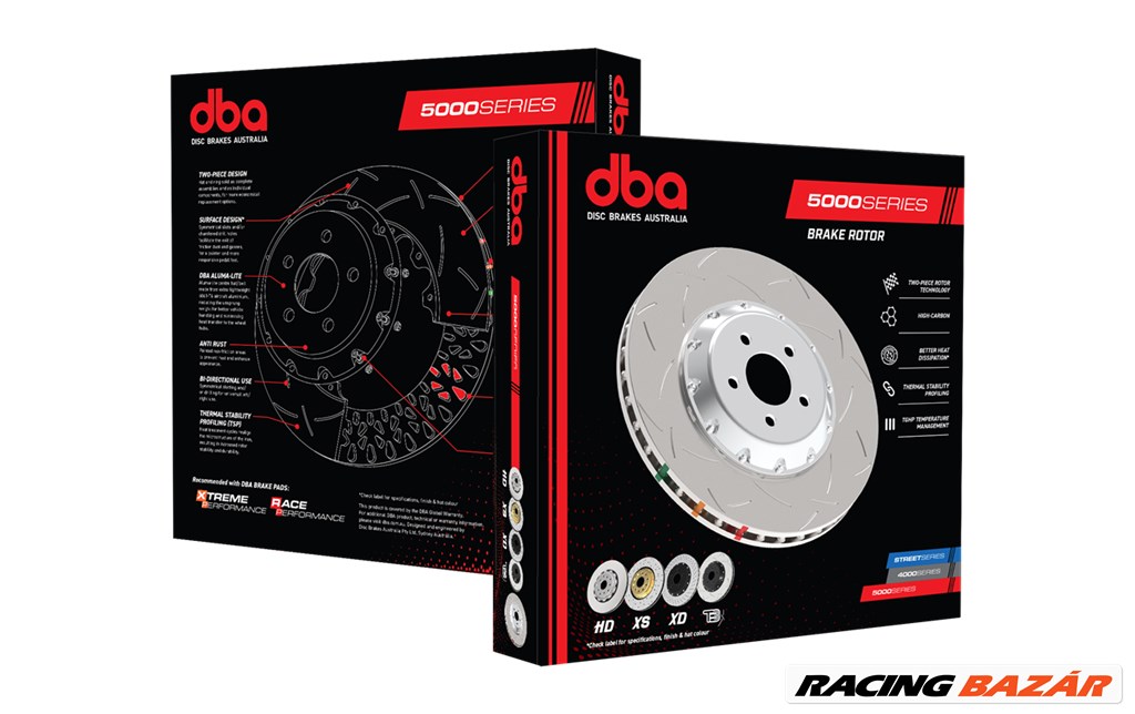 DBA   féktárcsa  Ø=370mm DBA 5000 T3 brake discs - DBA53004SLVS- AUDI RS3 8V Sedan 2.5 Turbo 2015- (Front) 1. kép