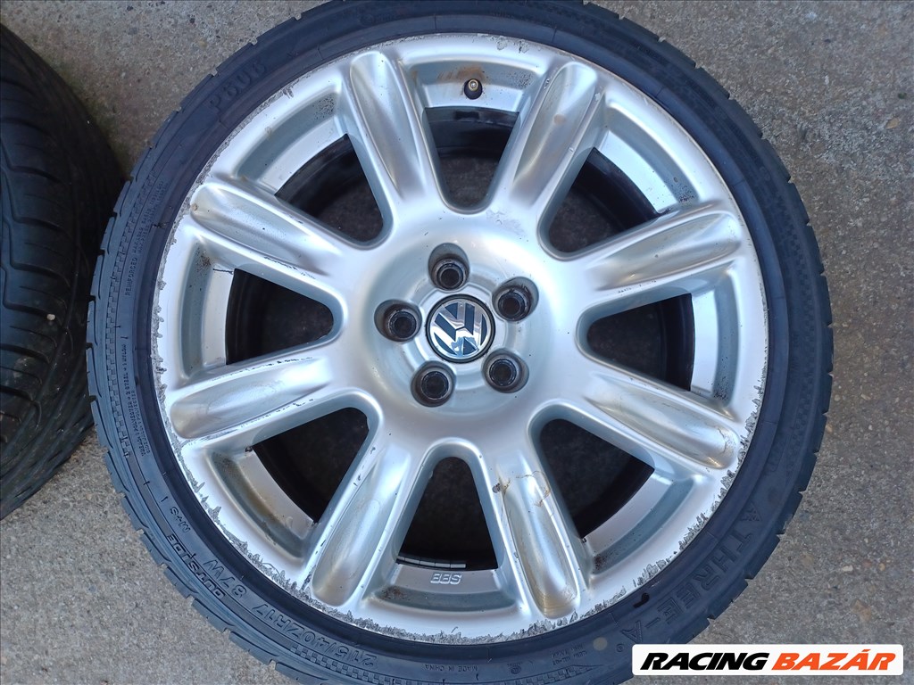 Volkswagen Polo 5x100 lyukosztású 17" használt alufelni, rajta 215/40 újszerű gumi 2 db 6Q0601025J 2. kép