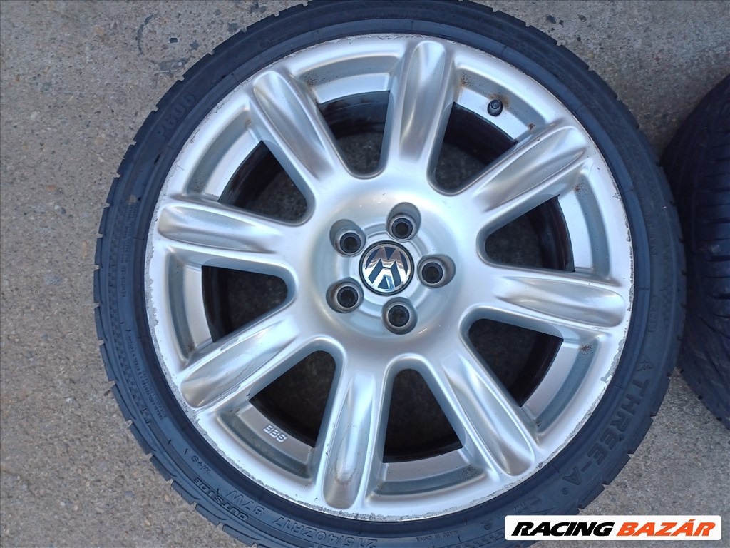 Volkswagen Polo 5x100 lyukosztású 17" használt alufelni, rajta 215/40 újszerű gumi 2 db 6Q0601025J 3. kép