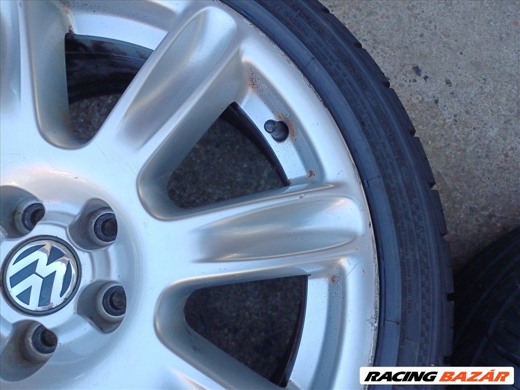 Volkswagen Polo 5x100 lyukosztású 17" használt alufelni, rajta 215/40 újszerű gumi 2 db 6Q0601025J 14. kép