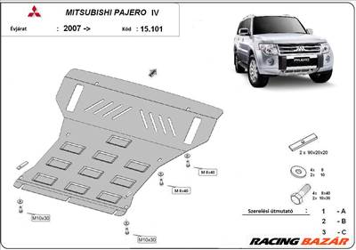 Mitsubishi Pajero IV 2007-től Motorvédő lemez