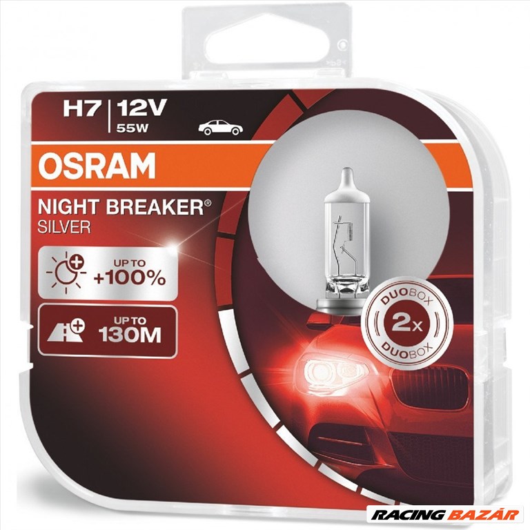 Izzó 12V/55W/H7 2db/+100% Osram Night Breaker Silver 64210NBS-HCB 1. kép