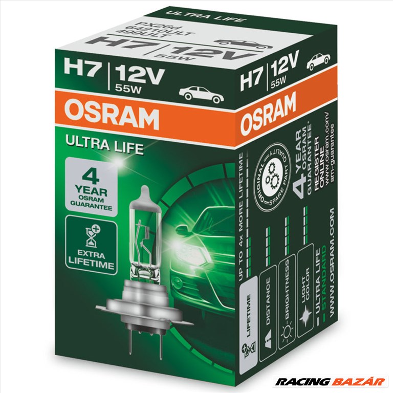 Izzó 12V/55W/H7/1db Osram Ultra Life 64210ULT 1. kép