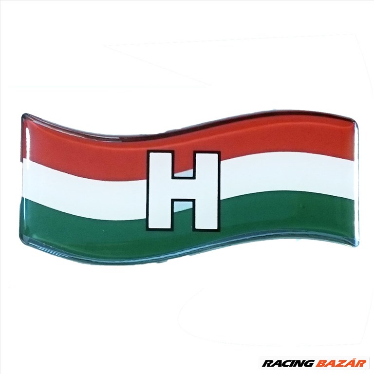 Magyarország zászló műgyantás matrica (H) 1. kép