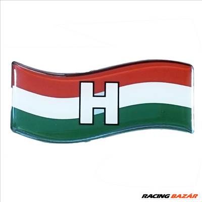 Magyarország zászló műgyantás matrica (H)