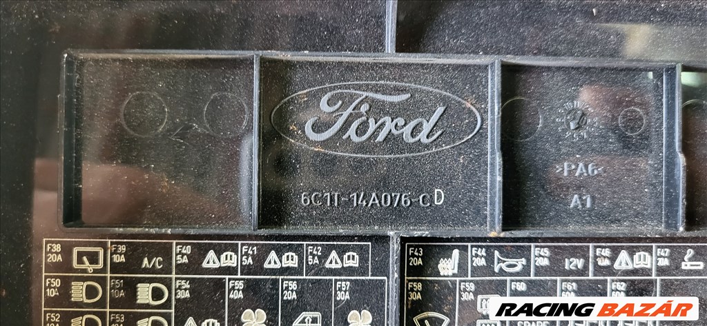 Ford Transit Tranzit 06- Biztosíték tábla műanyag tartó burkolat 3980 6c1t14a076cd 8. kép