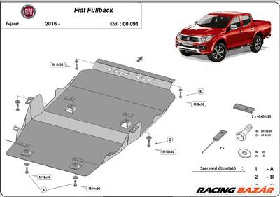 Fiat Fullback, 2016 - 2020 Motor és váltóvédő lemez