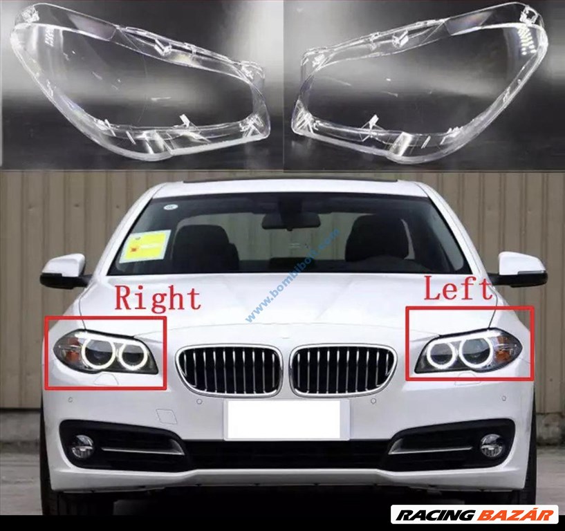 BMW F10 F11 F18 lámpabúra, fényszóró búra 2010-2017 Bal oldal (sofőr oldal) 1. kép