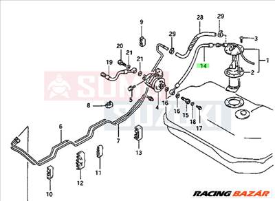 Suzuki Vitara SE416 benzincső 15810-61A01