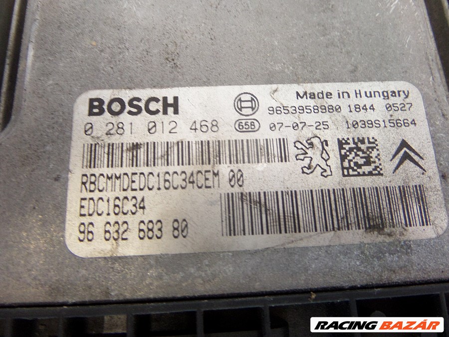 Citroen Xsara Picasso Eladó gyári, 1.6 dízel 90 le ECU motorvezérlő Bosch 2. kép