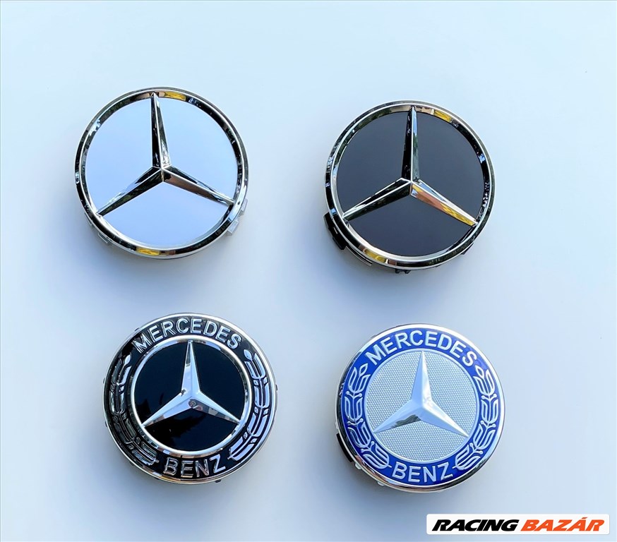 Új Mercedes 75mm felni alufelni kupak közép felniközép felnikupak embléma jel 1. kép
