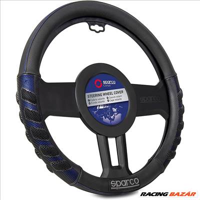 Kormányvédő 37-39cm fekete-kék, izzadságelvezetővel prémium Sparco S101 