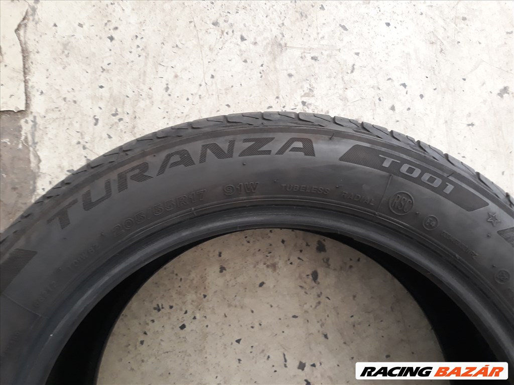 4db 205/55 R17 Bridgestone Turanza T001 RFT (Defekttűrő) Újszerű Nyári gumi eladó!!! 4. kép
