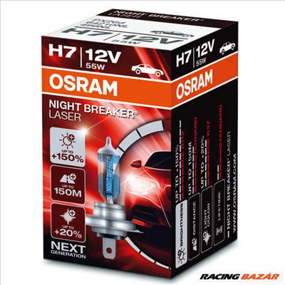 Izzó 12V/55W/H7 1db/+150% Osram Night Breaker Laser 64210NL 