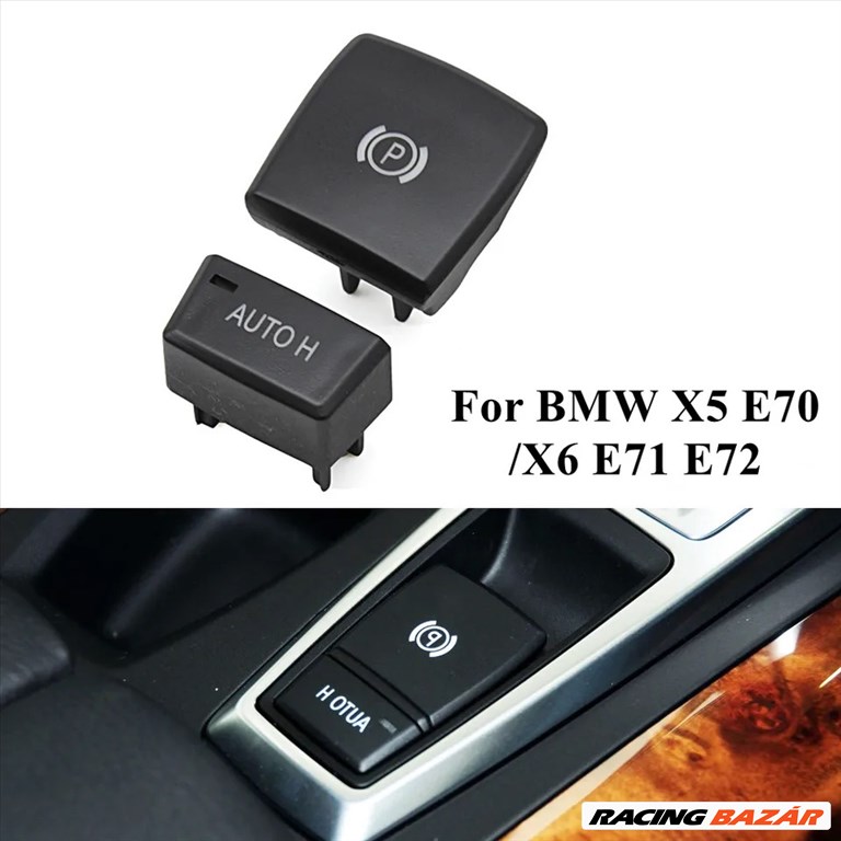 BMW E70 E71 kézifék kapcsoló, kézifék gomb 61319148508 1. kép