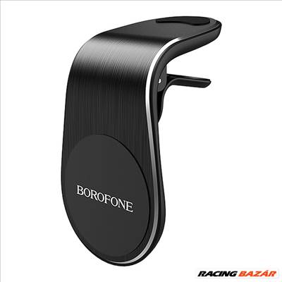 Szellőzőrácsra tehető fekete mágneses telefontartó Borofone BH10