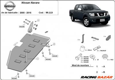 Nissan Navara 2005-2015 Üzemanyagtank védő