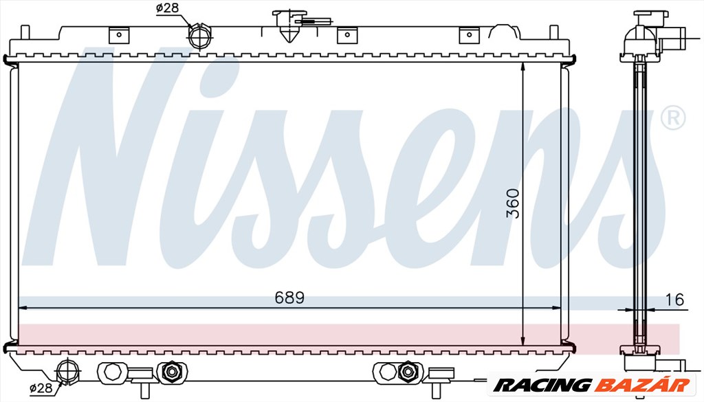 NISSENS 67345A Hűtőradiátor 1. kép