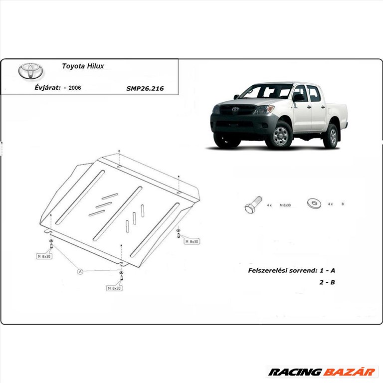 Toyota Hilux 2000 -2004 |  Motorvédő lemez 1. kép