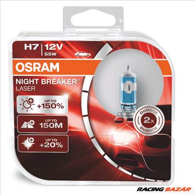 Izzó 12V/55W/H7 2db/+150% Osram Night Breaker Laser 64210NL 