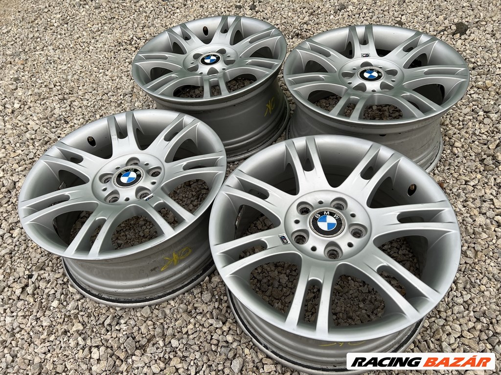 5x120 17" BMW M gyári alufelni kétszéles 7,5Jx17h2 ET47 6. kép