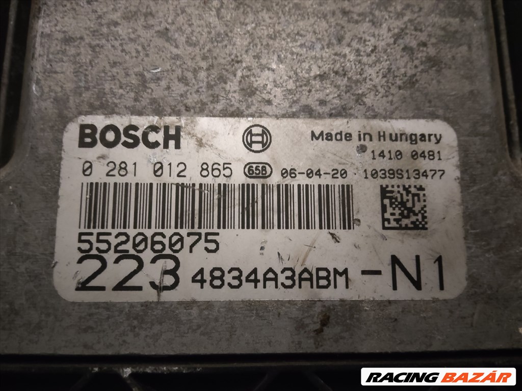 Fiat Doblo II. 2005-2009 1,9 8v Diesel Motorvezérlő Bosch 0281012865 , 55206075 3. kép