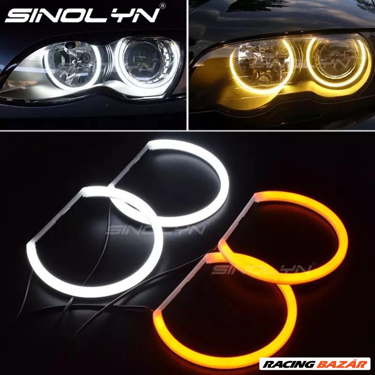 BMW Angel Eyes Dual Color Opál Led, menetfény E36 E38 E39 E46 E46 halogén lámpás 1. kép