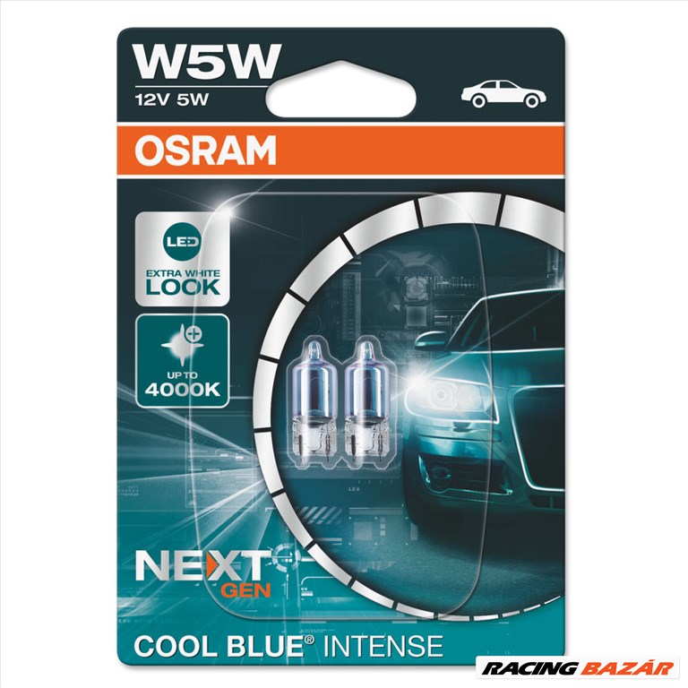 Izzó 12V/5W W5W fehér Cool Blue Nextgen Osram 2825CBN-2db 1. kép