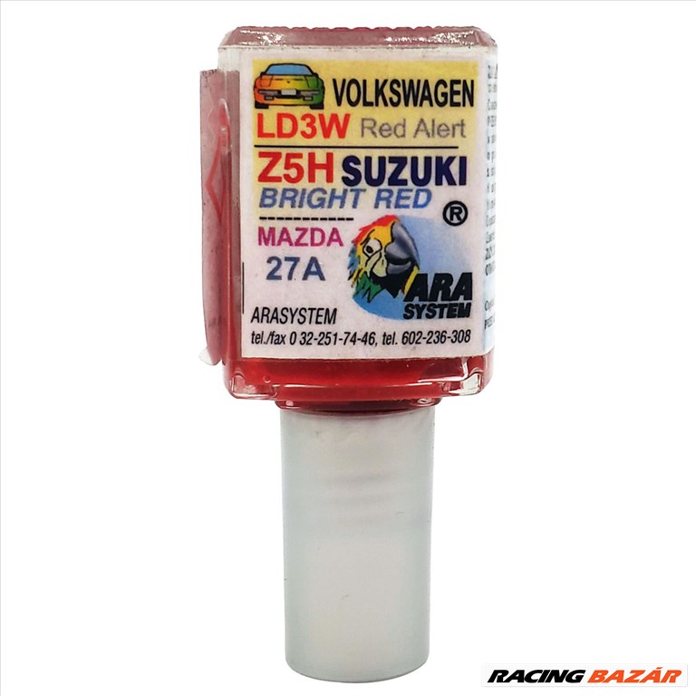 Javítófesték Volkswagen ( LD3W ) / Suzuki Bright Red ( Z5H ) / Mazda ( 27A ) Arasystem 10ml 1. kép