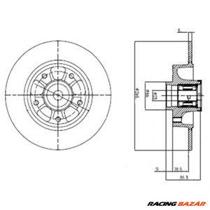 DELPHI BG9112RS - féktárcsa OPEL RENAULT