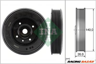 INA 544 0158 10 - Szíjtárcsa, főtengely AUDI SEAT SKODA VW