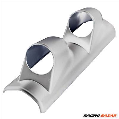 Műszertartó ház 52mm-es műszerhez 2-es ezüst MGA2/S(L)