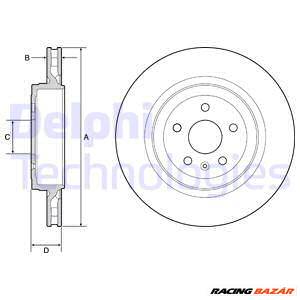 DELPHI BG9221C - féktárcsa TESLA
