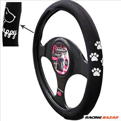 Kormányvédő 37-39cm fekete-fehér Puppy 29061