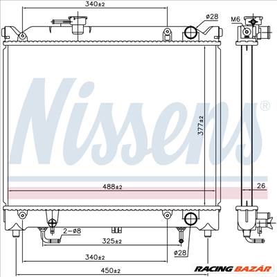 NISSENS 606692 Hűtőradiátor