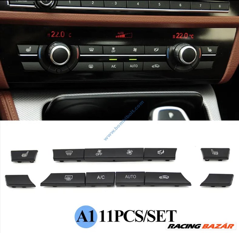 BMW klíma panel gombok gombok F01 F02 F06 F07 F10 F11 F18 F12 F13 F15 F16 , 61319313922, 61319313923, 61319313924 A verzió 1. kép