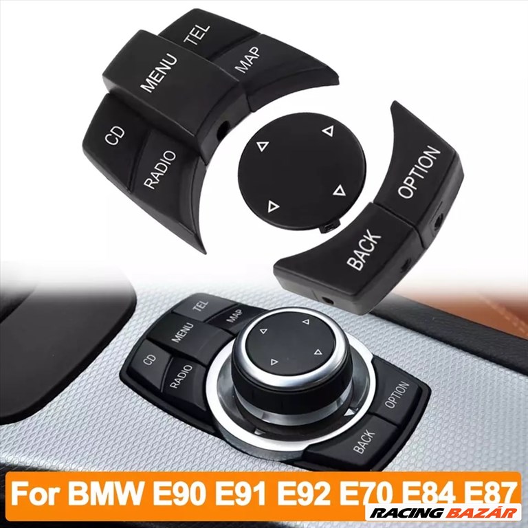 BMW CiC iDrive multimédia gombok E84 E70 E71 E81 E82 E87 E88 E90 E91 E92 E93 E60 E61, 64119236778 1. kép