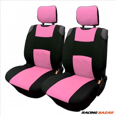 Üléshuzat univerzális betétes fekete-rózsaszín első ülésekre