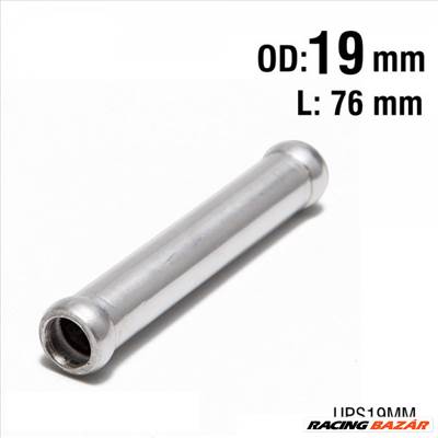 Alumínium cső idom egyenes - átmérő 19mm - hossz 76mm
