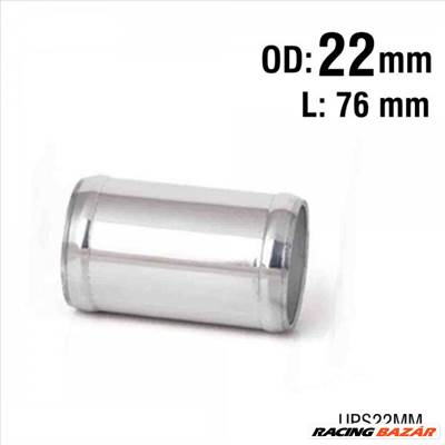 Alumínium cső idom egyenes - átmérő 22mm - hossz 76mm